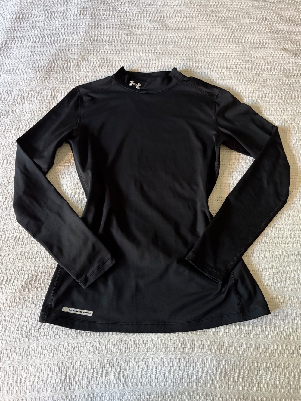 Under Armour Women's Black Long-Sleeve Coldgear Mock Neck Top